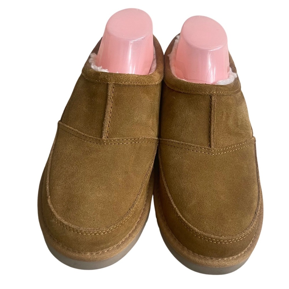 Koolaburra by UGG Mens Burra Suede Slippers Chestnut Brown 1115871 Size 9